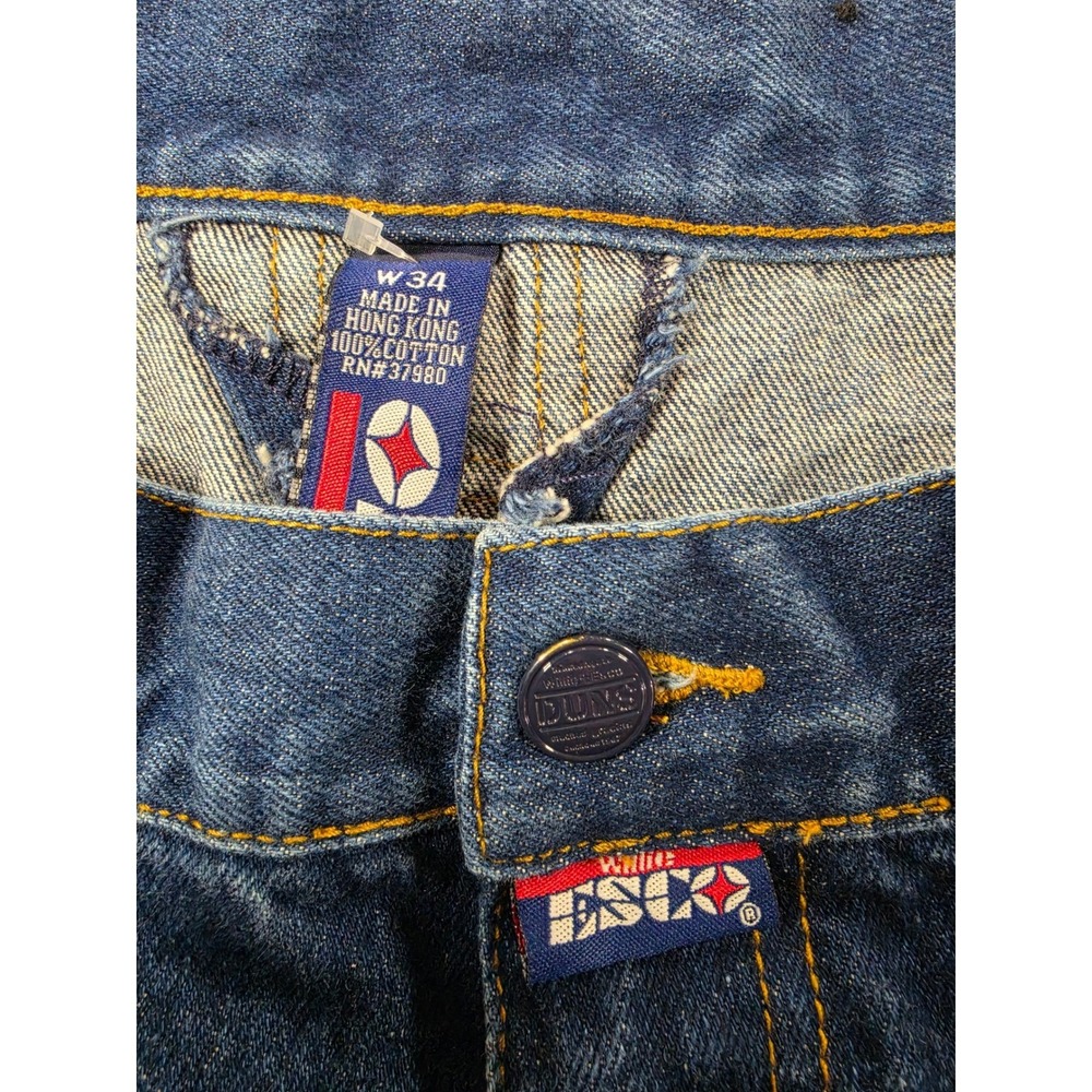 Vintage Willie Esco Duns Dungaree Corp Blue Denim Jeans Mens W34 Streetwear